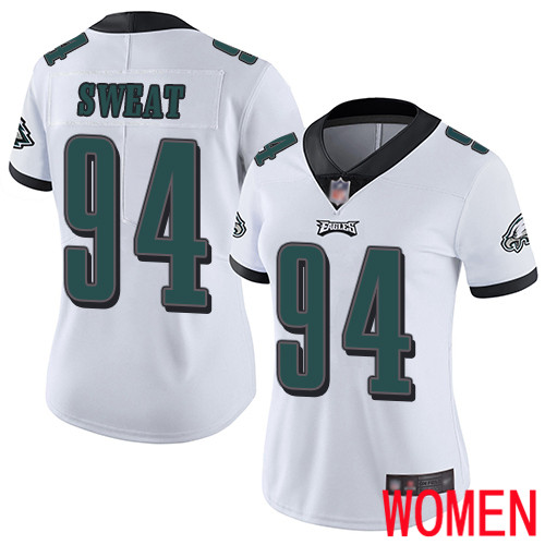 Women Philadelphia Eagles #94 Josh Sweat White Vapor Untouchable NFL Jersey Limited Player Football->youth nfl jersey->Youth Jersey